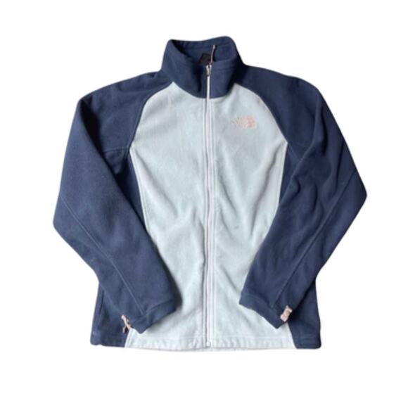 The North Face Women’s Medium Fleece Jacket Denali Full Zip Navy Blue Gray - Picture 1 of 5